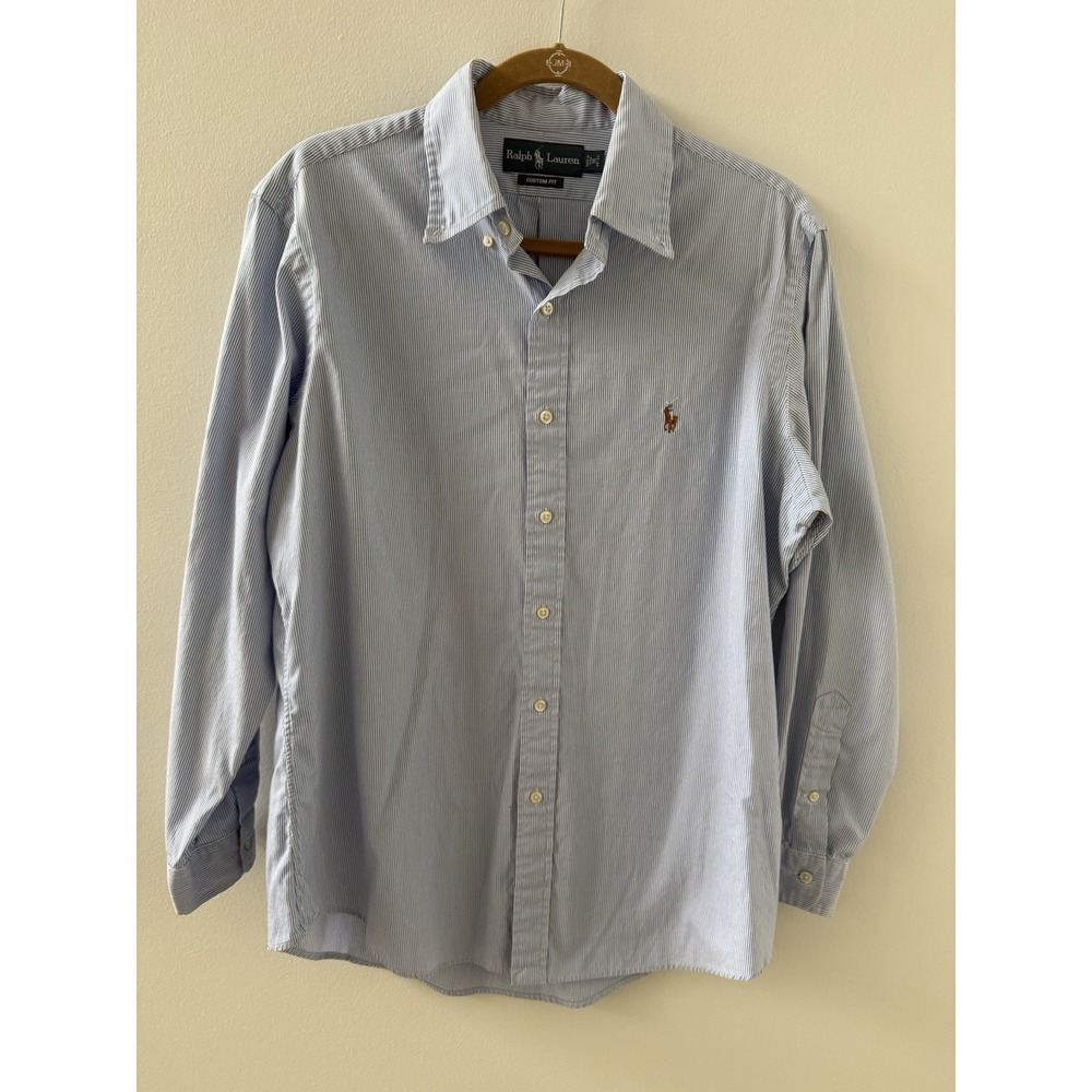 Polo Ralph Lauren Men's classic fit striped cotton oxford shirt Size 16 32/33
